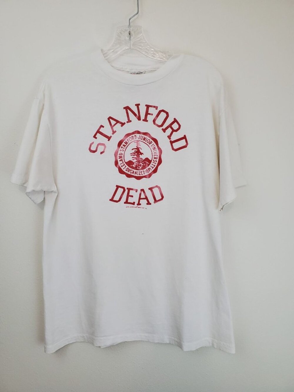 Grateful Dead 1987 Stanford University promotional tee - Hanes Beefy-T tag